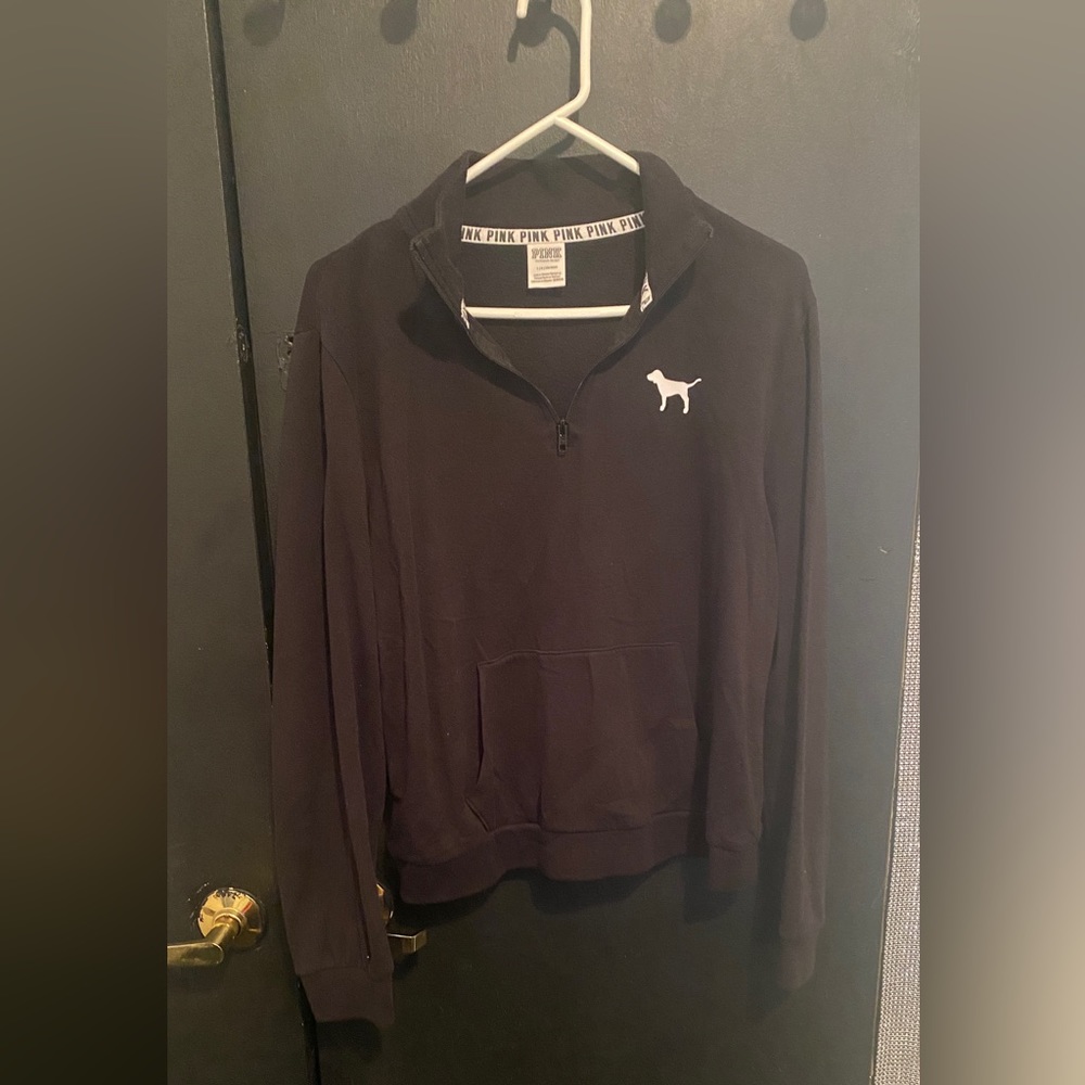 VICTORIA SECRET PINK HALF ZIPPED SWEATER